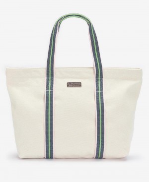 Geanta Dama Barbour Madison Beach Tote Albi | Romania_BAR56504