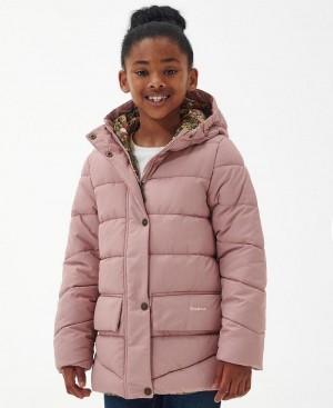 Haine Copii Barbour Girls' Bracken Matlasat Jacket Roz | Romania_BAR43319