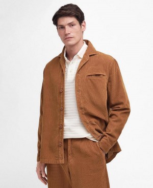 Topuri Barbati Barbour Casswell Overshirt Portocalii | Romania_BAR33941
