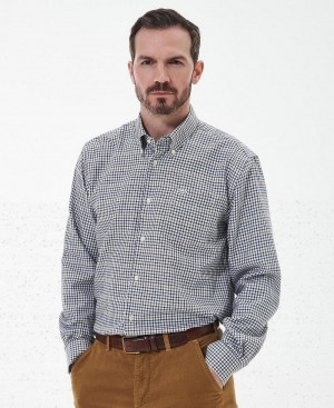 Topuri Barbati Barbour Henderson Thermo Weave Shirt Albi | Romania_BAR86570