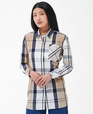 Topuri Dama Barbour Perthshire Shirt Maro | Romania_BAR22014