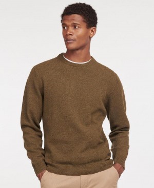knitwear Barbati Barbour Essential Crew-Neck Sweatshirt Verzi | Romania_BAR12367