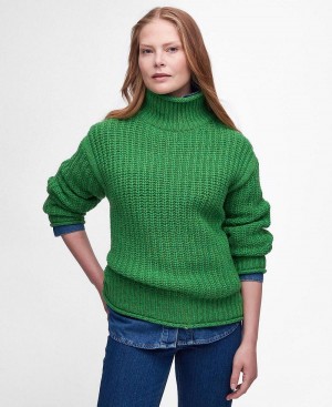 knitwear Dama Barbour Rockcliffe Jumper Verzi | Romania_BAR84775